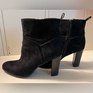 Black Faux-Suede 5” Heel Boots